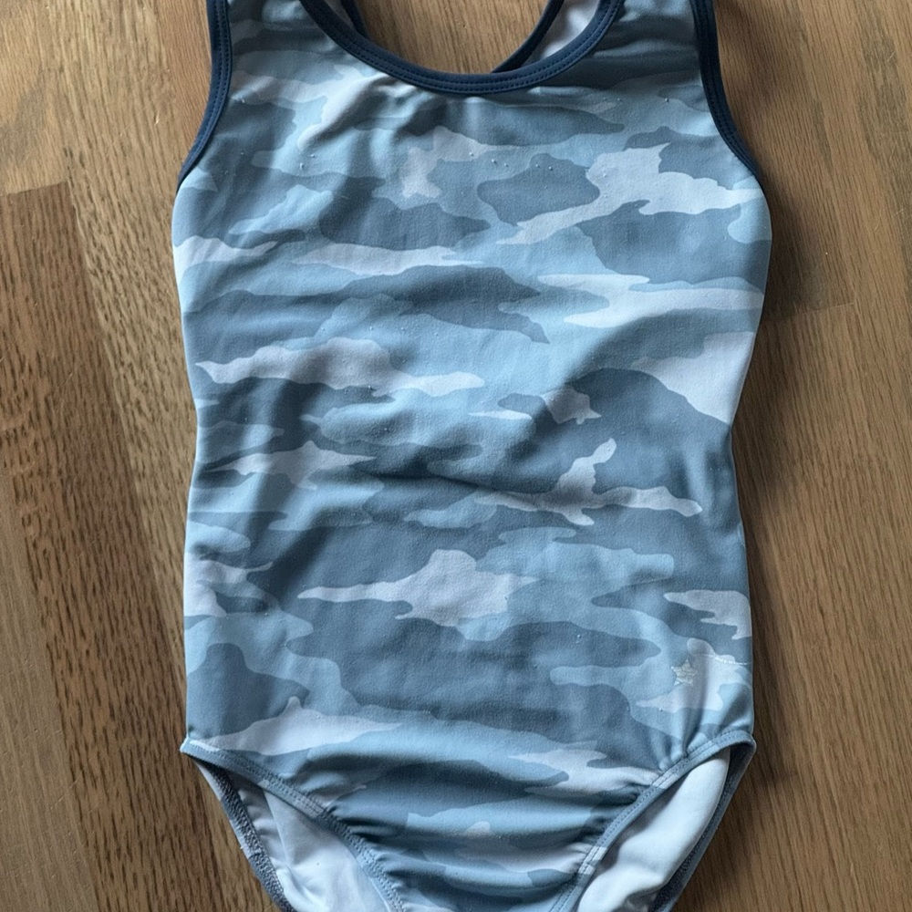 Athleta Blue Camouflage Leotard